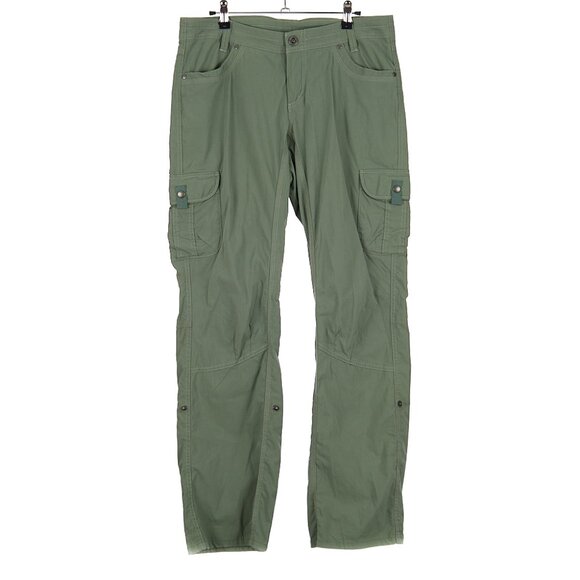 Kuhl Green Hiking Pants Legendary Style 6065 Roll Tab Camping Women's 10 - Picture 1 of 6